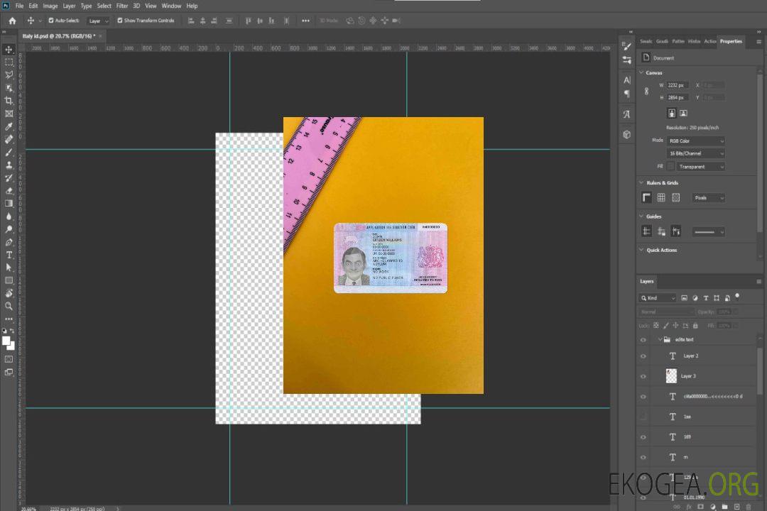 Photolook de la carte d'enregistrement de demande au Royaume-Uni AVANT template Photolook de la carte d'enregistrement de demande au Royaume-Uni AVANT template